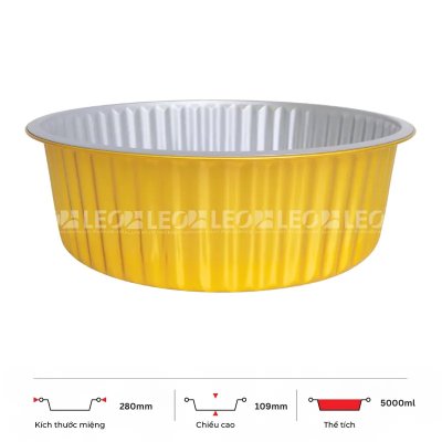 Khay nhôm tròn cao cấp 5000ml