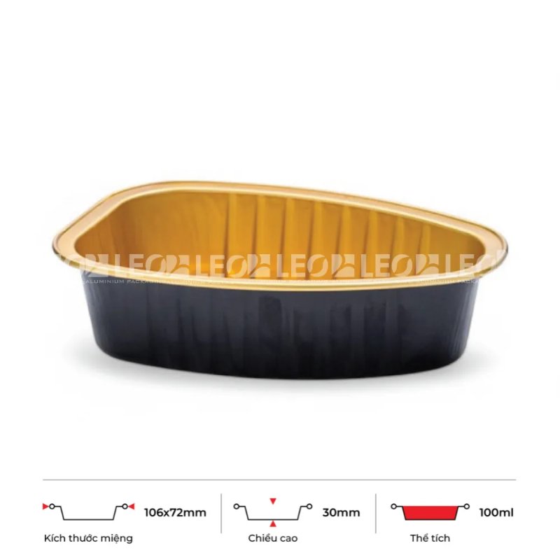 Khay nhôm oval cao cấp 100ml