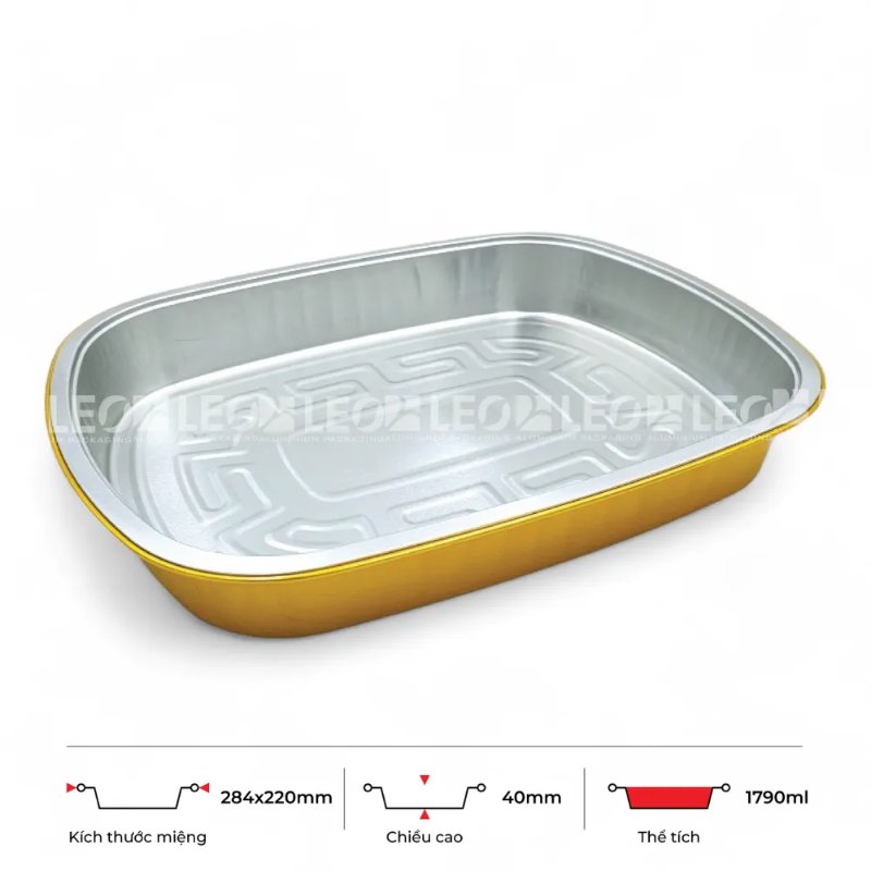 Khay nhôm oval cao cấp 1790ml