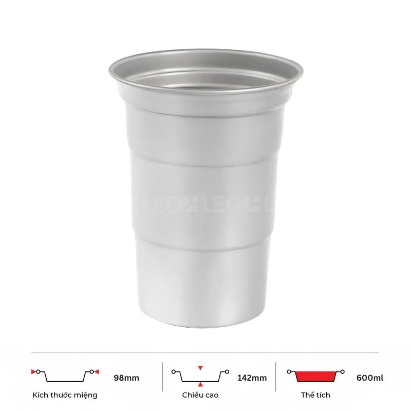 Ly nhôm 600ml