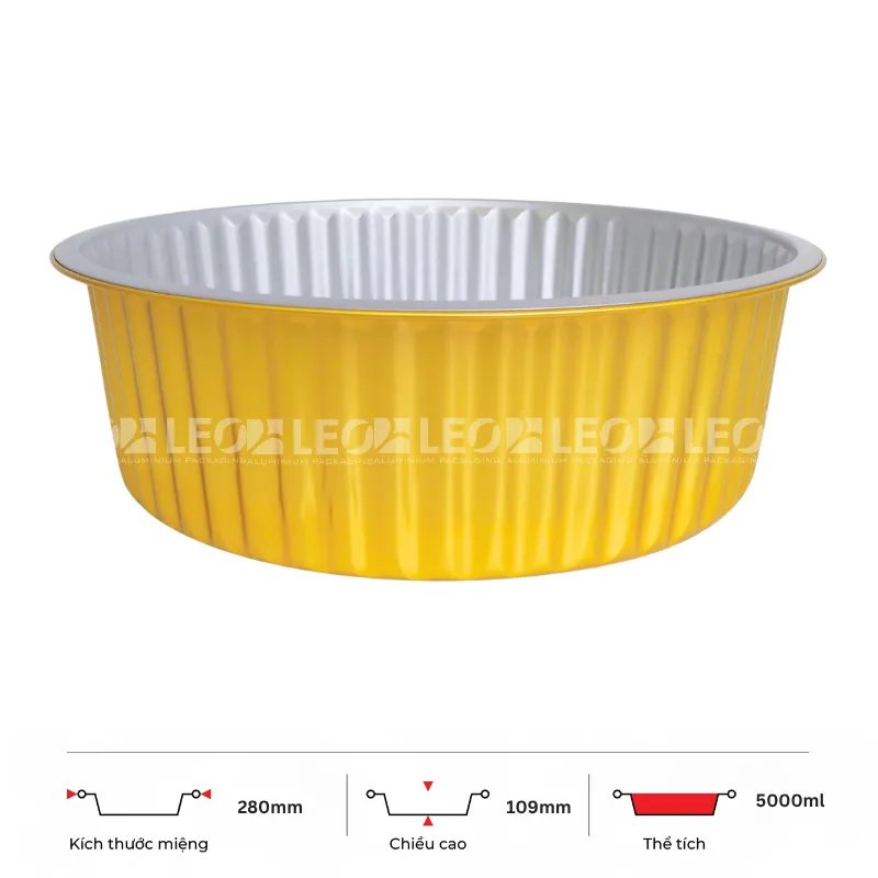 Khay nhôm tròn cao cấp 5000ml